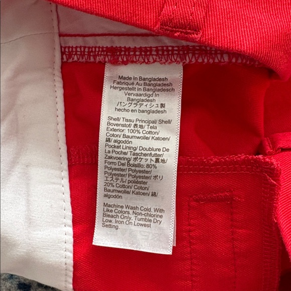 J Crew Red Shorts Size 6 100% Cotton 3 1/2 inch inseam NWT - Picture 6 of 6